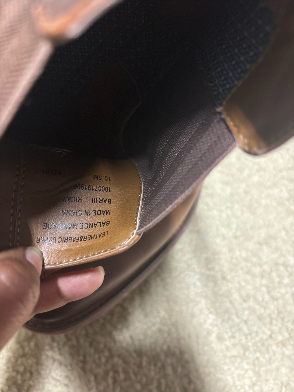 Bar III Brown Leather Chukka Boots | size 10.5 - Picture 8 of 8